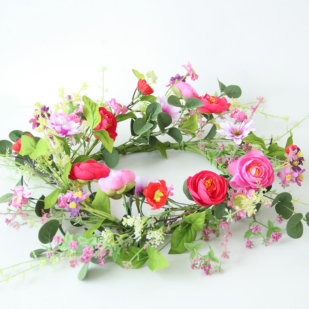 Decorative Flower Wreath Everyday Use Christmas Wreath and Garland Indoor Wall Decor