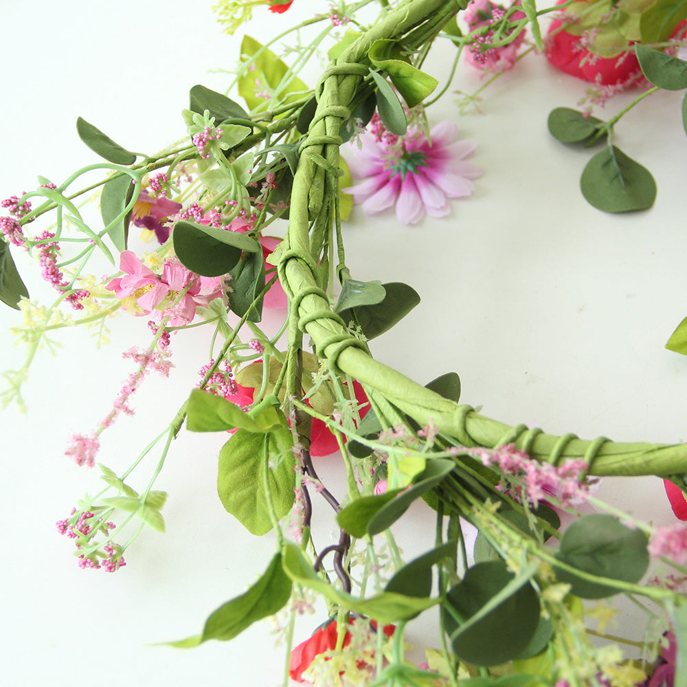 Decorative Flower Wreath Everyday Use Christmas Wreath and Garland Indoor Wall Decor
