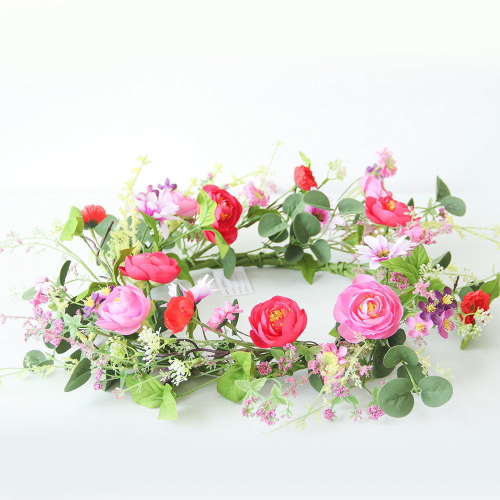 Decorative Flower Wreath Everyday Use Christmas Wreath and Garland Indoor Wall Decor