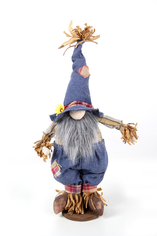 Halloween Decorative Supplies Plush Dwarf Ornaments Harvest Season Straw Hat Maple Leaf Gnome Doll Toy Autumn Fall Elf