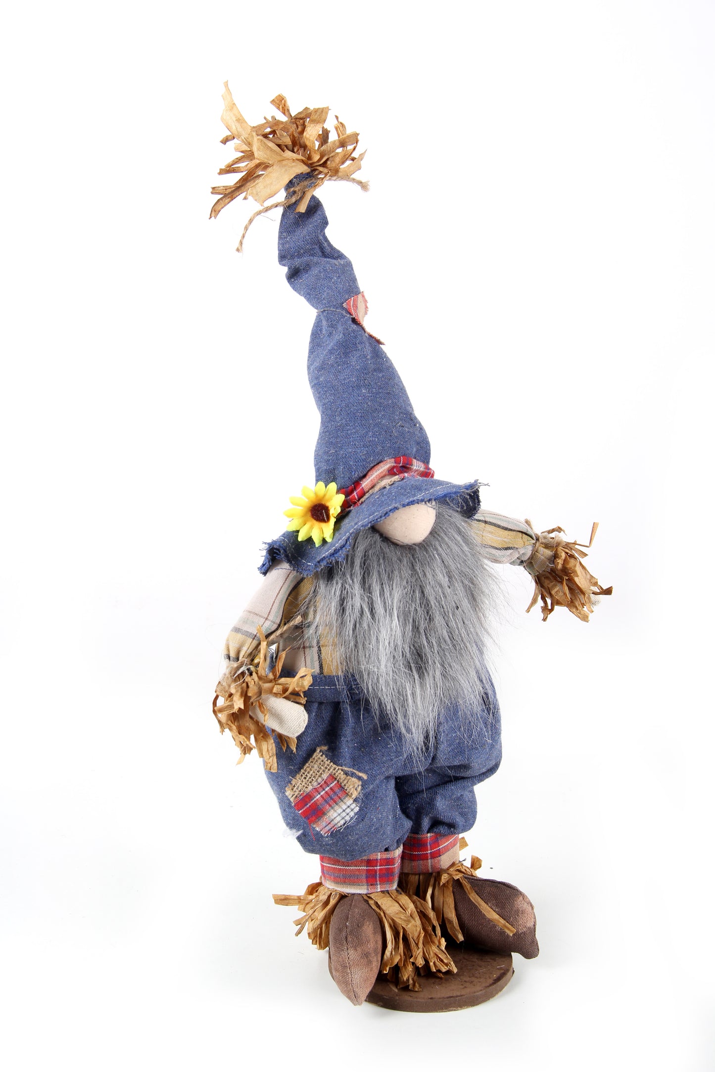 Halloween Decorative Supplies Plush Dwarf Ornaments Harvest Season Straw Hat Maple Leaf Gnome Doll Toy Autumn Fall Elf