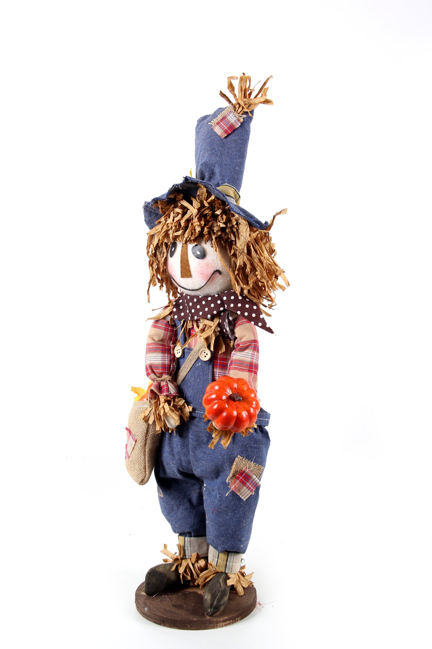 Harvest Handmade Handcraft Halloween Thanksgiving Standing Scarecrow Decor Toy Stuffed Plush Decoration