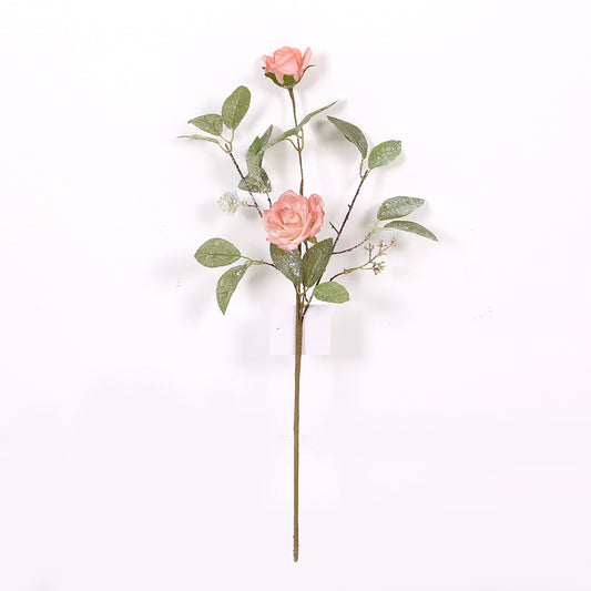 Top Quality Real Touch Latex Silk Rose Two Head Flowers Real Artificial Flower for Bouquet