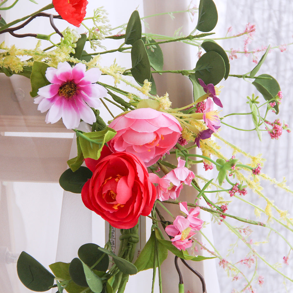 Decorative Flower Wreath Everyday Use Christmas Wreath and Garland Indoor Wall Decor