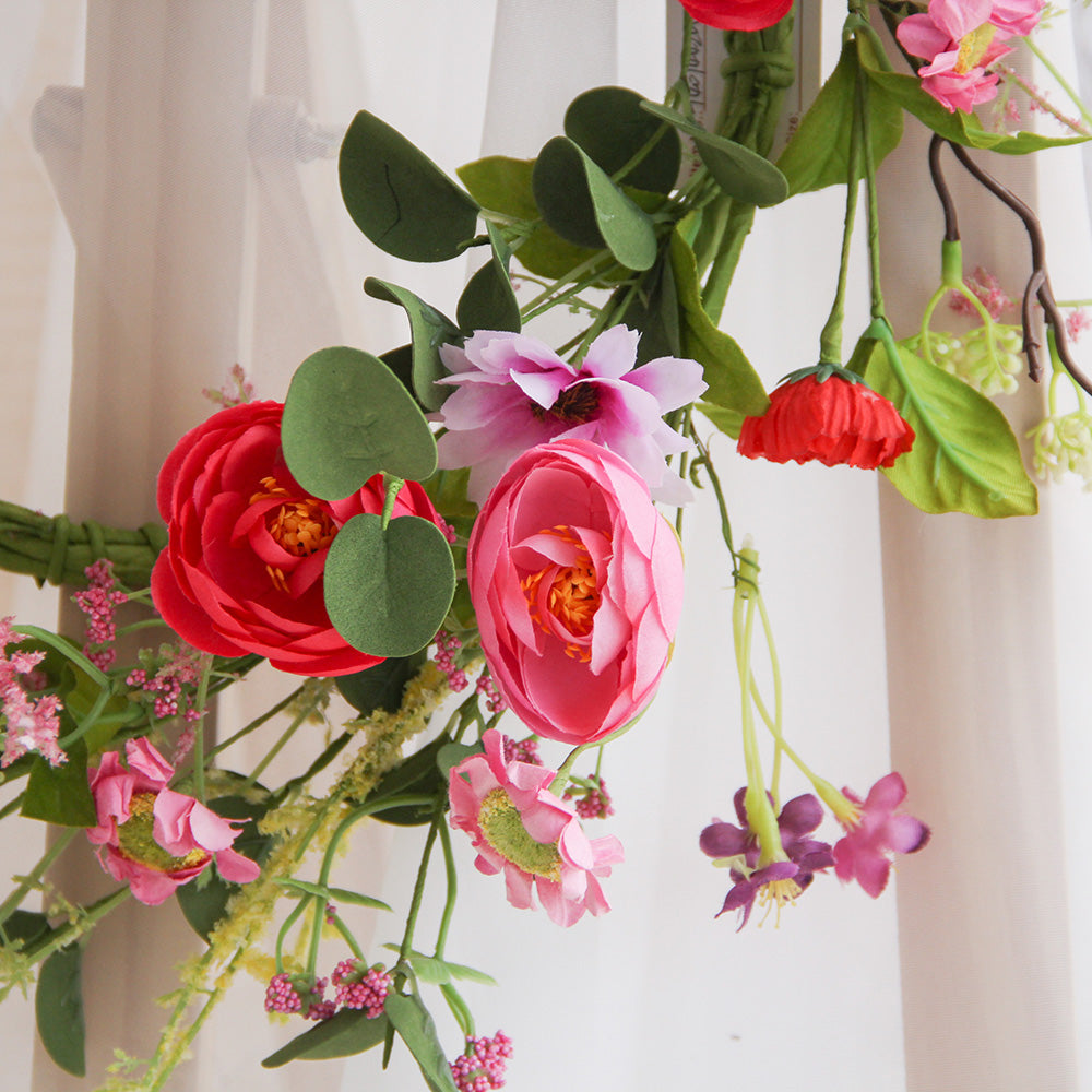 Decorative Flower Wreath Everyday Use Christmas Wreath and Garland Indoor Wall Decor