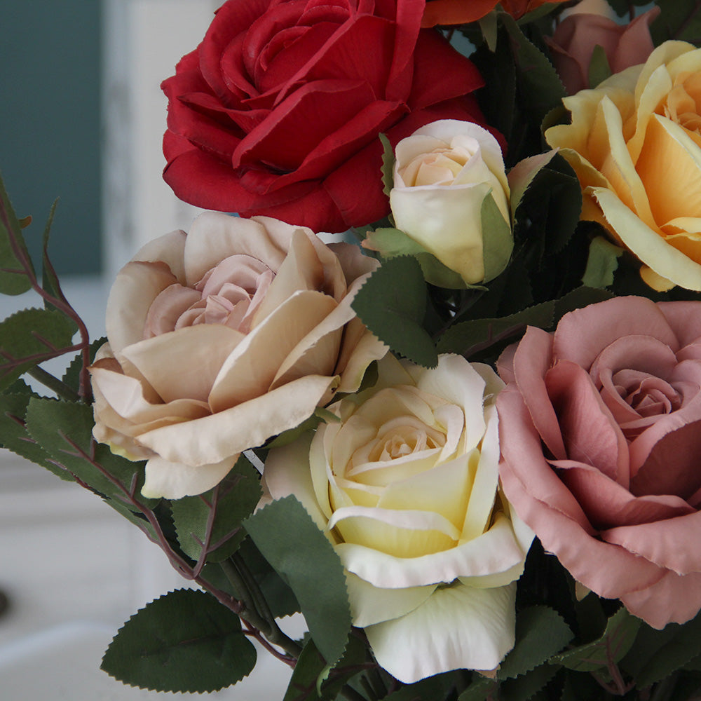 Wholesale Single Branch Artificial Rose Flowers High Quality Artificial Flowers For Home Wedding Floral Arrangement