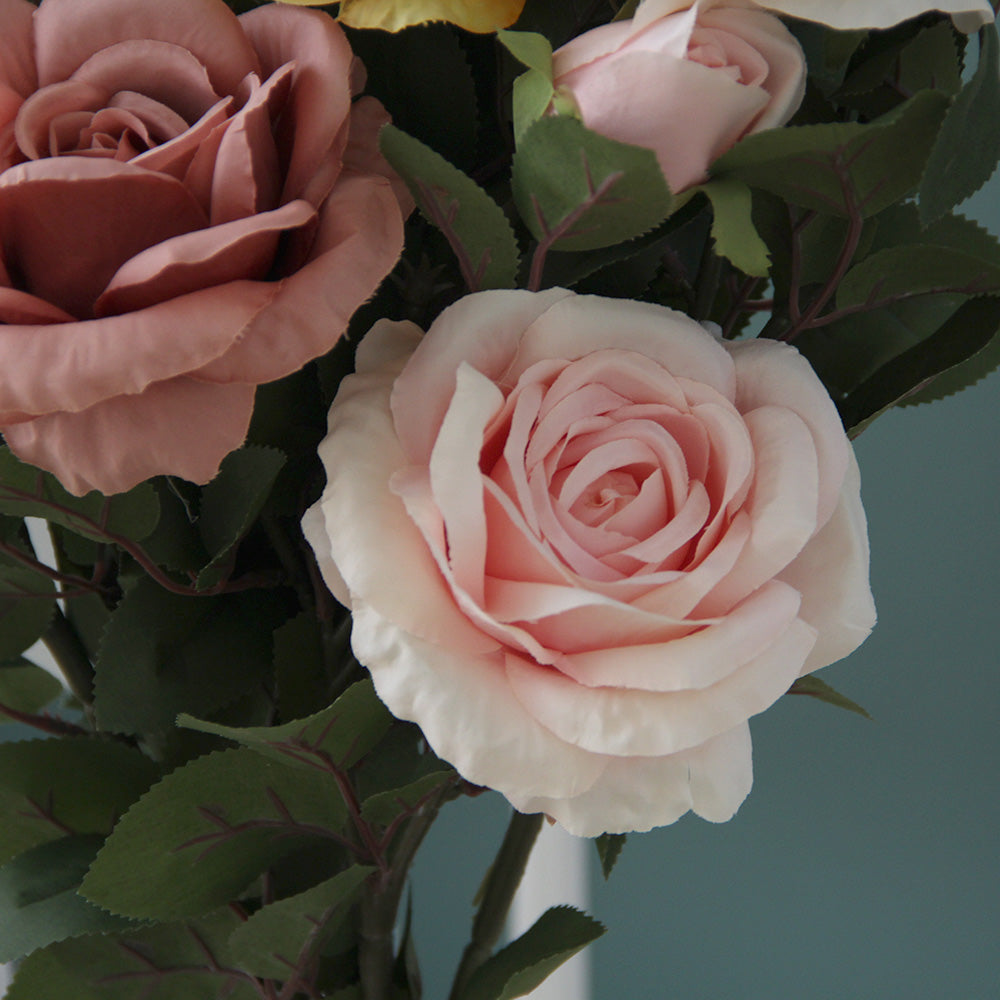 Wholesale Single Branch Artificial Rose Flowers High Quality Artificial Flowers For Home Wedding Floral Arrangement