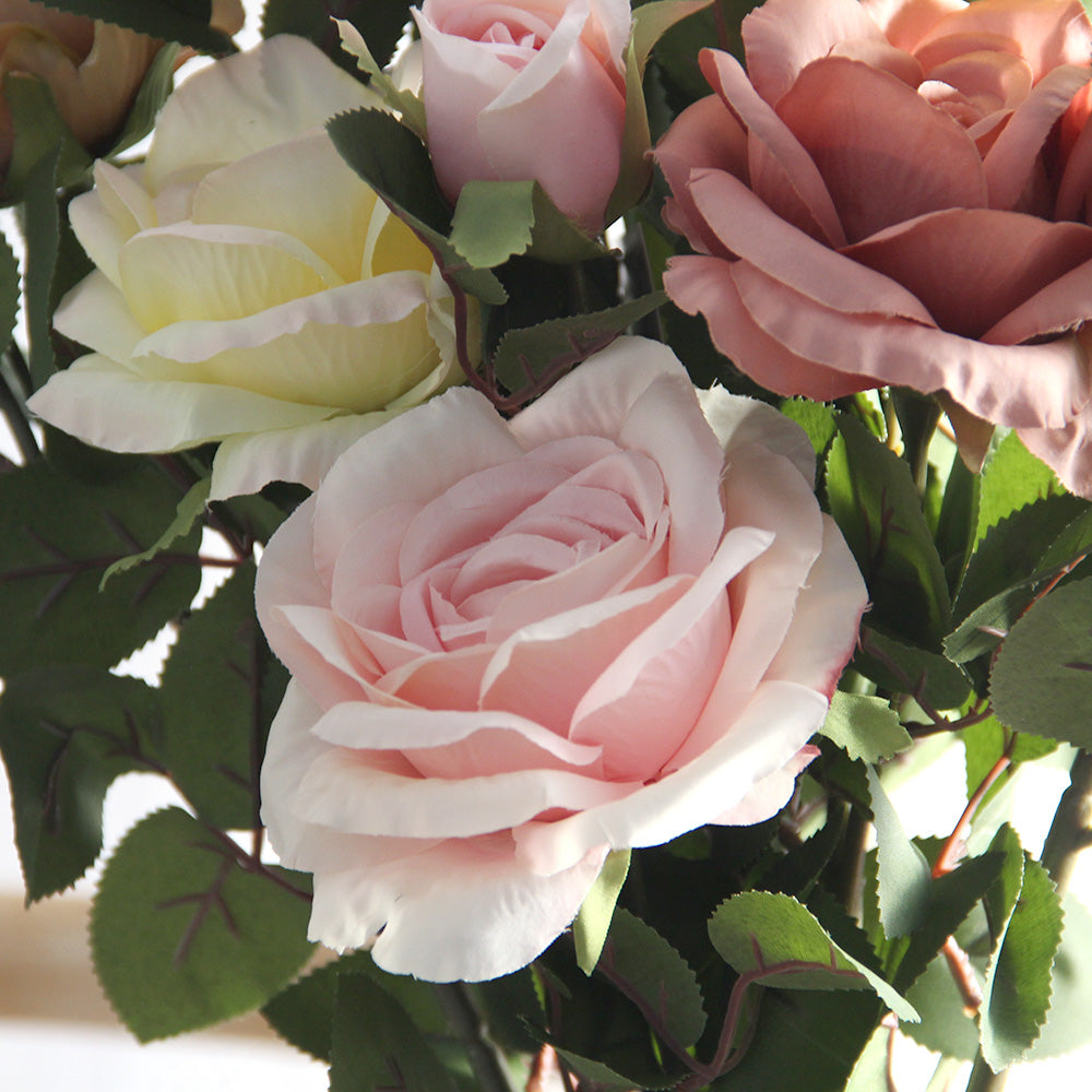 Wholesale Single Branch Artificial Rose Flowers High Quality Artificial Flowers For Home Wedding Floral Arrangement