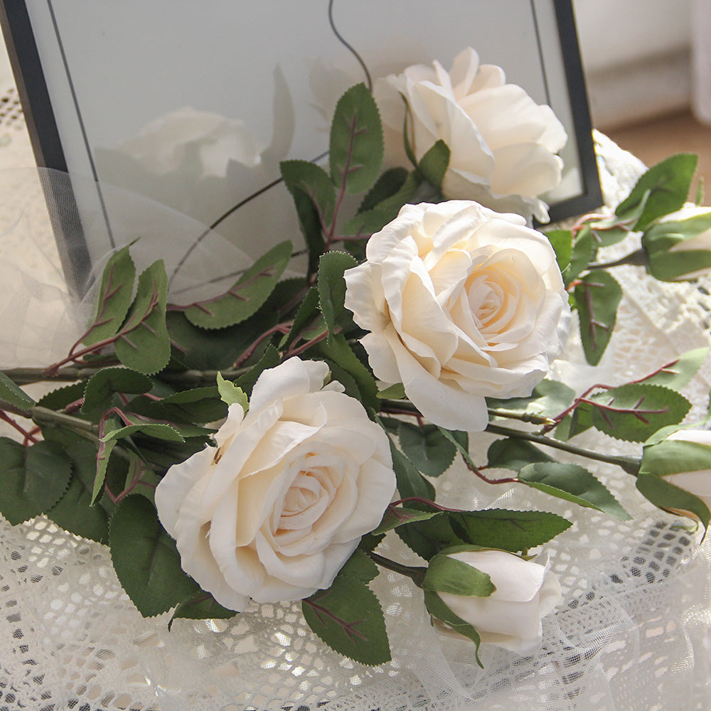 Wholesale Single Branch Artificial Rose Flowers High Quality Artificial Flowers For Home Wedding Floral Arrangement