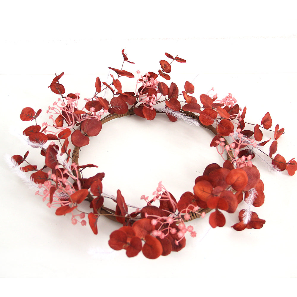 Autumn Style Wreaths For Home Decoration Hanging Simulated Plant Crops Maple Artificial Flowers Large Vine