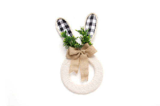 Easter Decoration Hanging Garland Bunny Shape And Lamp Vine Easter Wreath Easter Bunny Decor