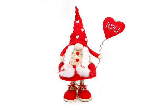Valentine's Day Faceless Gnome Doll Red Love Heart Plush Doll Ornament Propose Wedding Party Decoration Girlfriend Favorite Gift