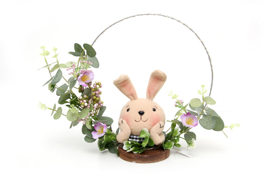 High Quality Easter Decor Wreath Festival Gifts Artificial Bunny Rattan Wreaths