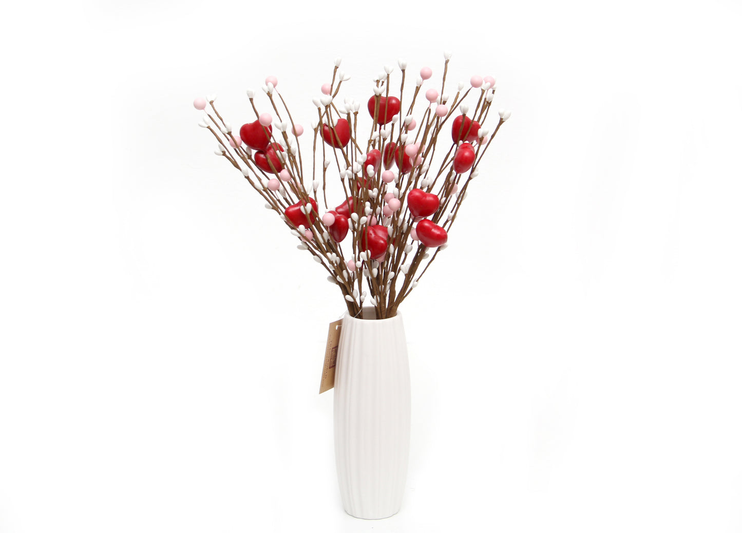 Heart Shaped Berry Picks Red Berry Flower Stems Artificial Berries Branches for Valentine's Day Wedding Anniversary Decor