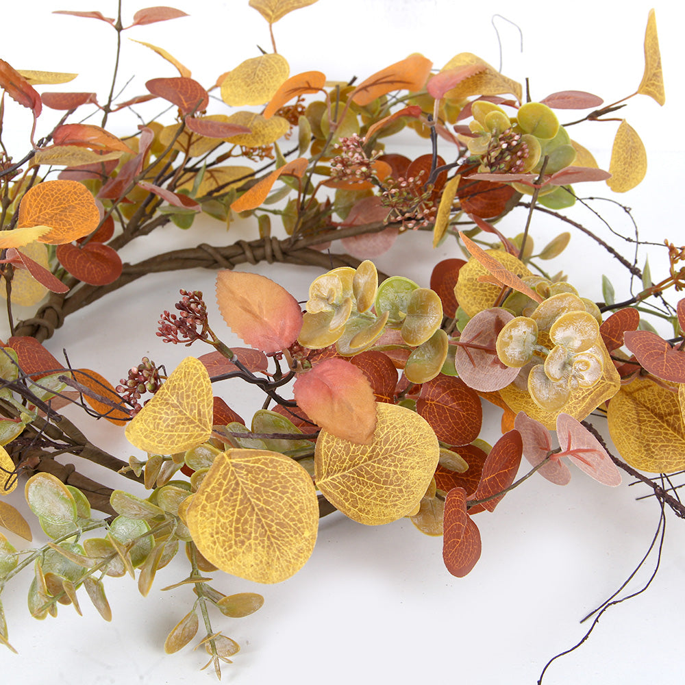 High Quality Fall Wreaths High Quality 40cm Autumn Decorative Flowers, Wreaths and Plants Decorative Wreaths For Home Decor
