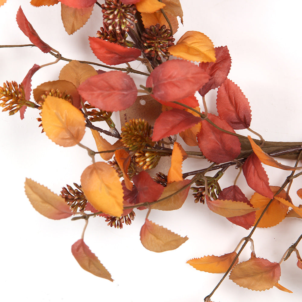 2024 Fall Wreaths Orange Decorative Flowers, Wreaths and Plants Decorative Wreaths for Front Door Decor