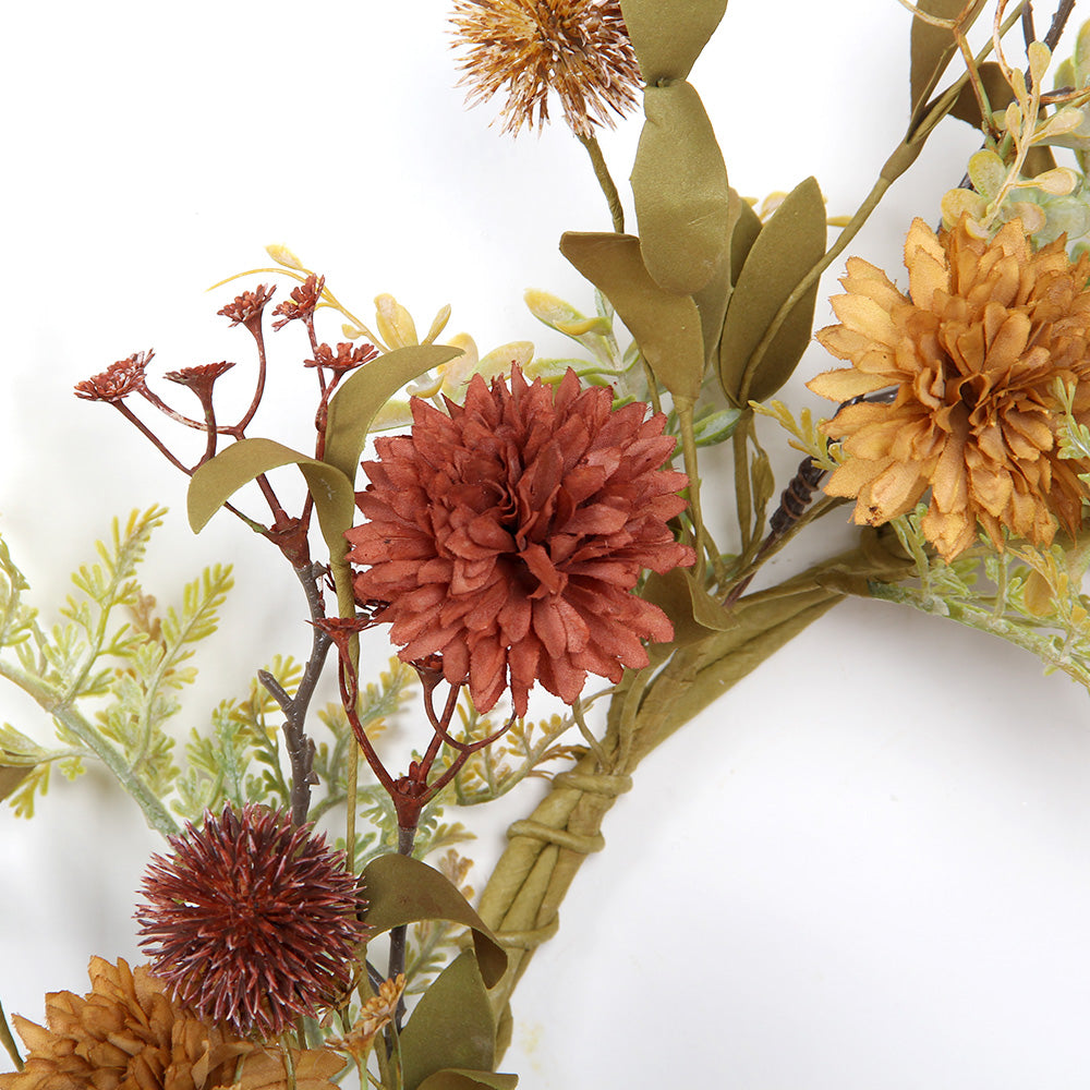 Popular Artificial Wreaths Indoor Decorative Wreaths High Simulation Floral Wreath For Front Door