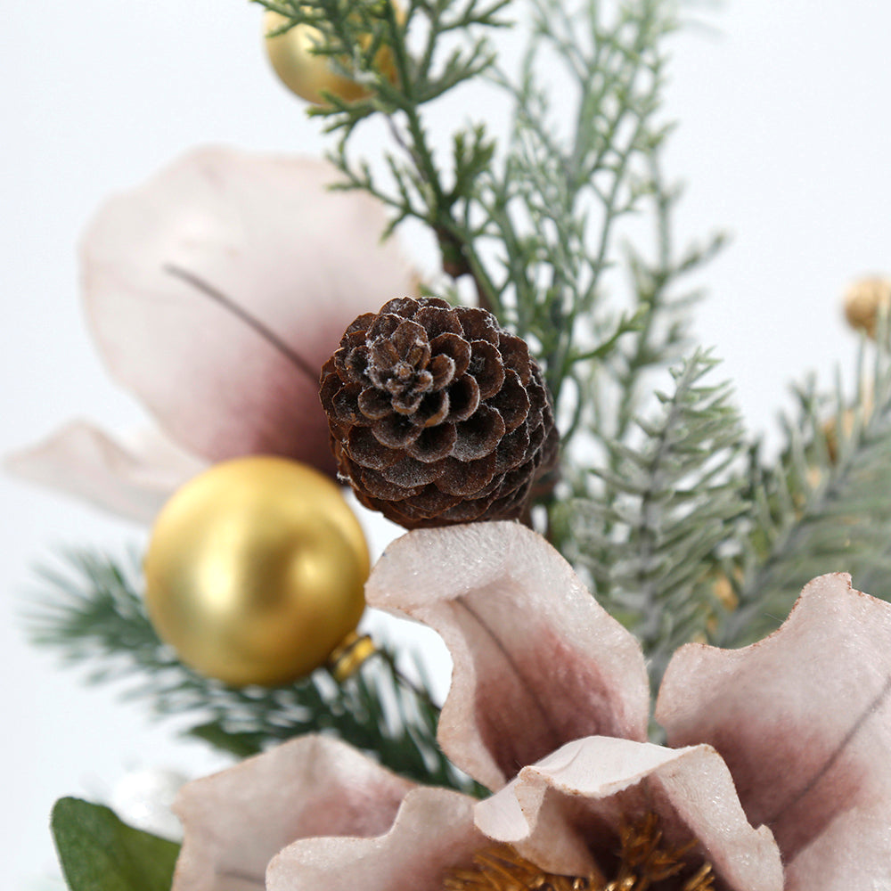 Pretty Snow Spray Christmas Flowers Pot Artificial Spray Flower For Home Decoration
