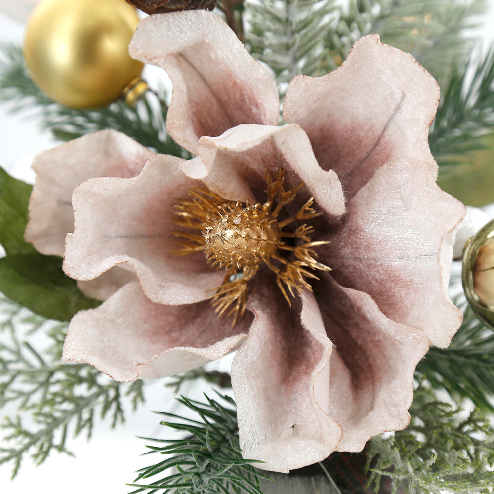 Pretty Snow Spray Christmas Flowers Pot Artificial Spray Flower For Home Decoration