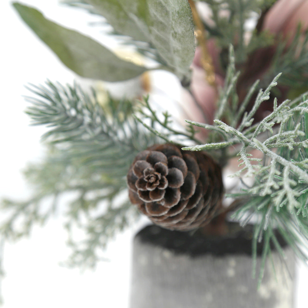 Pretty Snow Spray Christmas Flowers Pot Artificial Spray Flower For Home Decoration