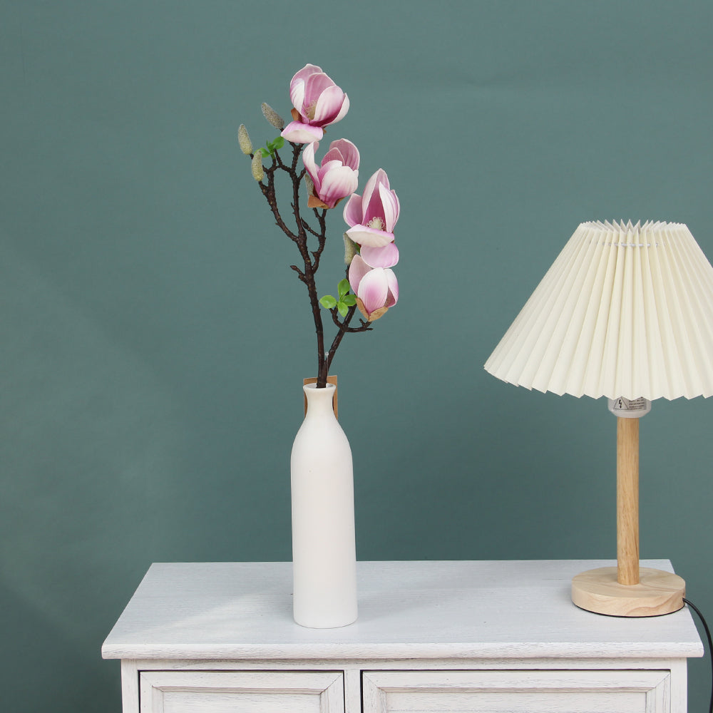 Factory Direct Cheap Artificial Magnolia Flower Wedding Home Decorative Fabric Plastic Simulation Flower Floral