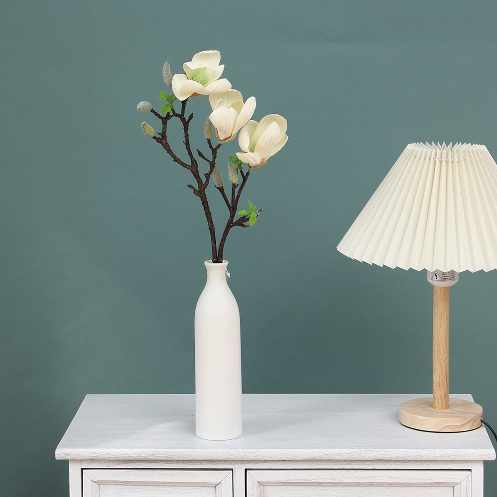 Factory Direct Cheap Artificial Magnolia Flower Wedding Home Decorative Fabric Plastic Simulation Flower Floral