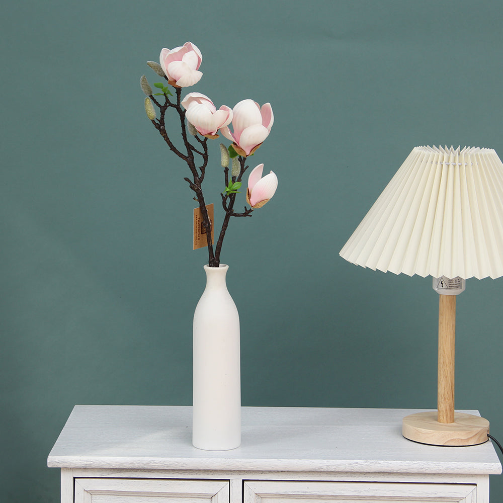 Factory Direct Cheap Artificial Magnolia Flower Wedding Home Decorative Fabric Plastic Simulation Flower Floral