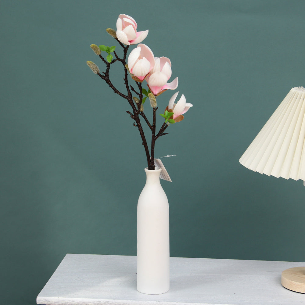 Factory Direct Cheap Artificial Magnolia Flower Wedding Home Decorative Fabric Plastic Simulation Flower Floral