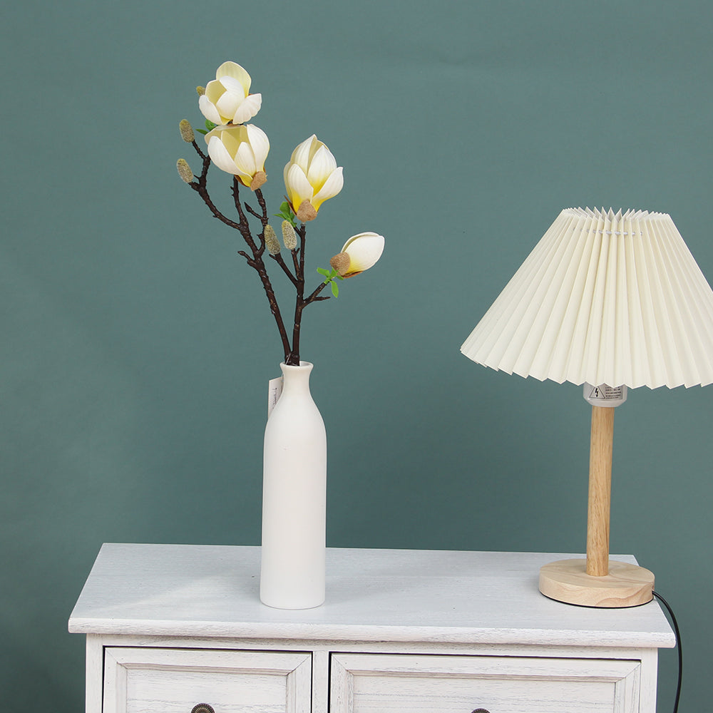 Factory Direct Cheap Artificial Magnolia Flower Wedding Home Decorative Fabric Plastic Simulation Flower Floral