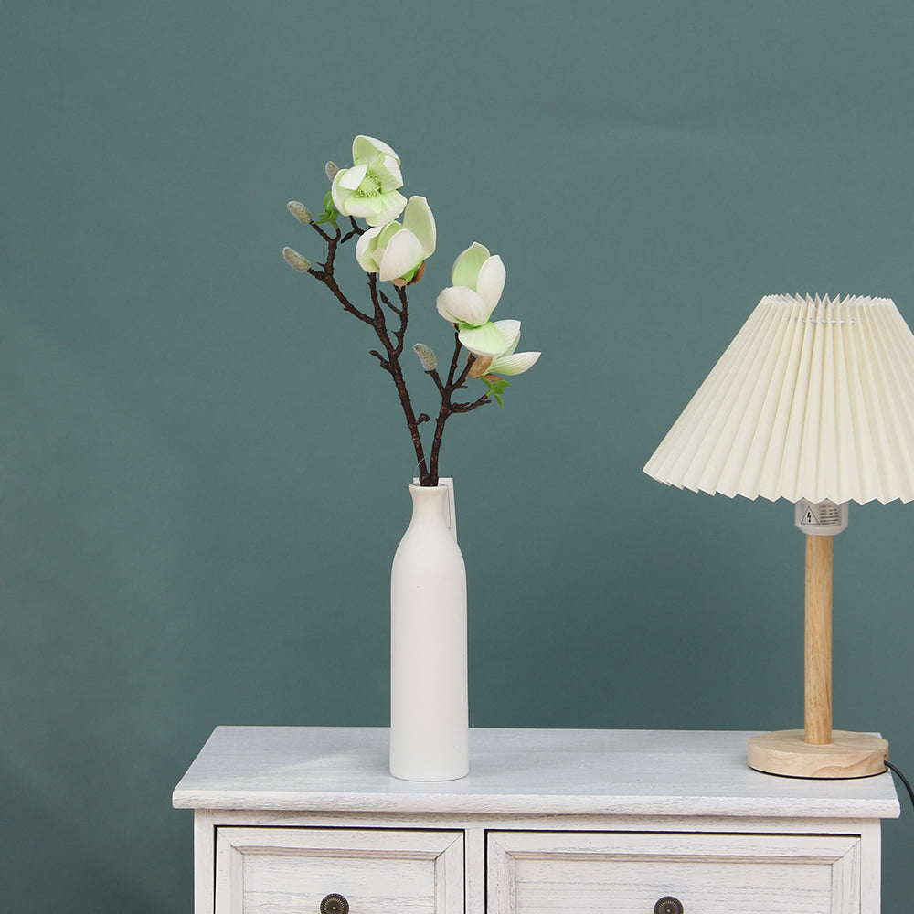 Factory Direct Cheap Artificial Magnolia Flower Wedding Home Decorative Fabric Plastic Simulation Flower Floral