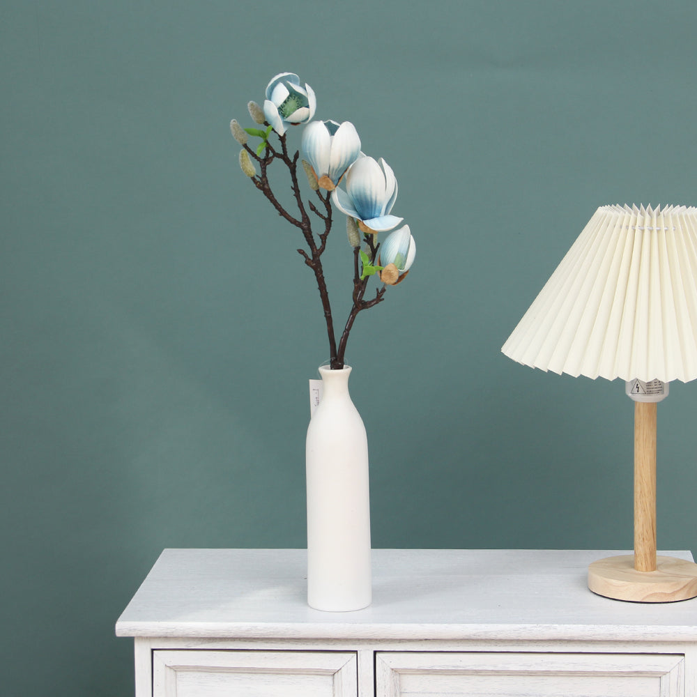Factory Direct Cheap Artificial Magnolia Flower Wedding Home Decorative Fabric Plastic Simulation Flower Floral