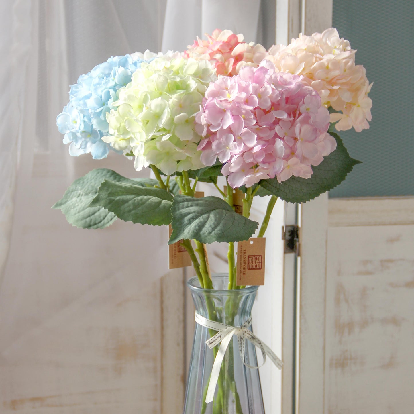 Wholesale Artificial Hydrangea Flowers Single Branch Hydrangea Flower Spray For Wedding Home Hotel Decoration