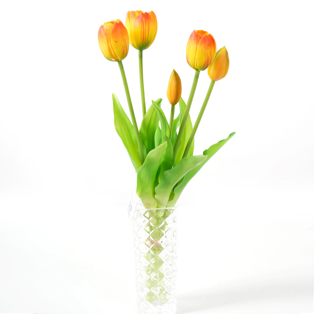 High Quality PU Silicon Artificial Tulip Real Touch Flowers For Spring Summer Home Decor Flowers Restaurant Hotel Wedding Event