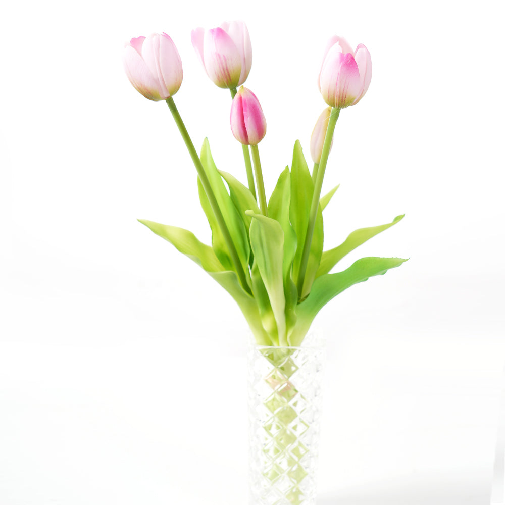 High Quality PU Silicon Artificial Tulip Real Touch Flowers For Spring Summer Home Decor Flowers Restaurant Hotel Wedding Event