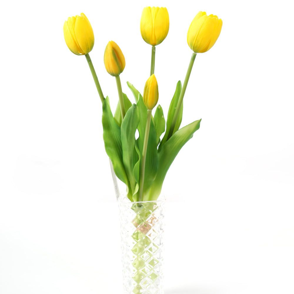 High Quality PU Silicon Artificial Tulip Real Touch Flowers For Spring Summer Home Decor Flowers Restaurant Hotel Wedding Event