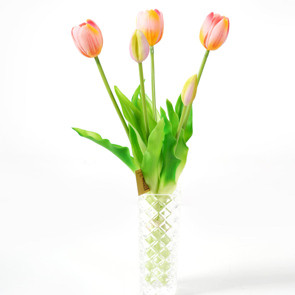 High Quality PU Silicon Artificial Tulip Real Touch Flowers For Spring Summer Home Decor Flowers Restaurant Hotel Wedding Event