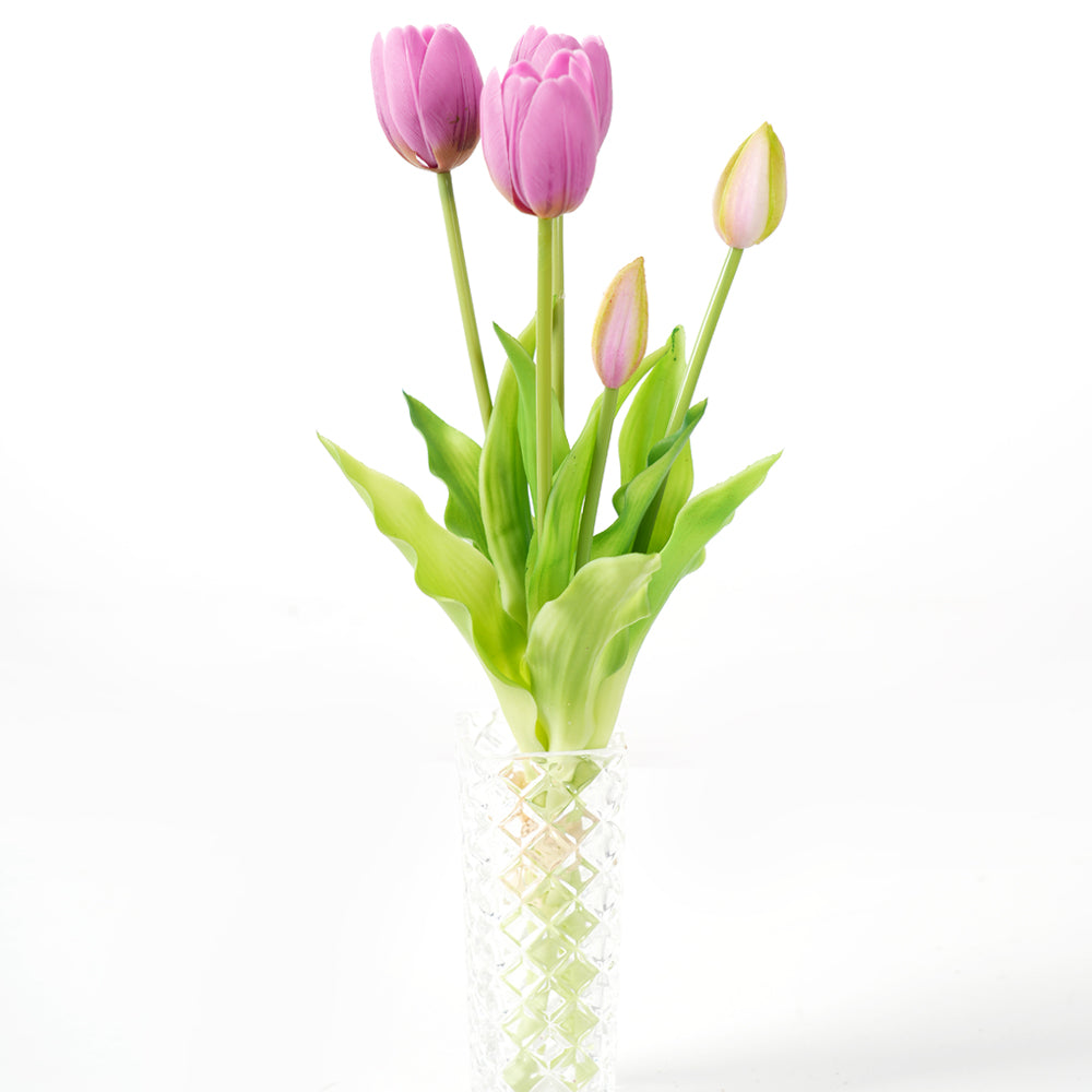 High Quality PU Silicon Artificial Tulip Real Touch Flowers For Spring Summer Home Decor Flowers Restaurant Hotel Wedding Event