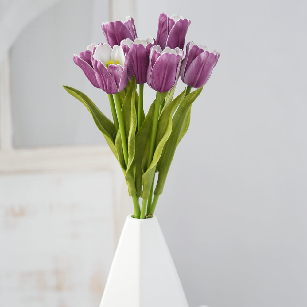 Wholesale Tulips 7head PU Materials Artificial Flower Silicon Tulips Decoration Flowers For Daily Home Decor or Holiday Decor