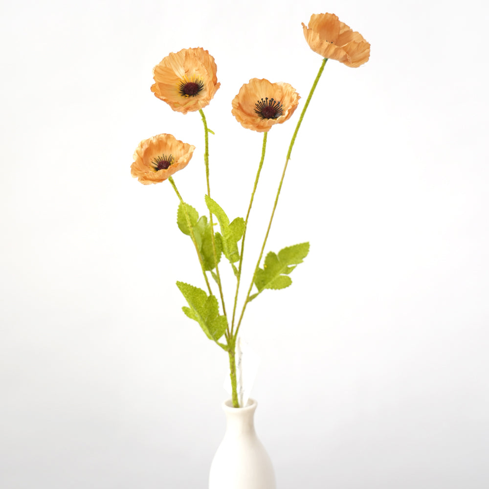 Newly Design Artificial Poppy Flower Silk Poppy Artificial Flower Arrangements For Indoor and outdoor Decorative Flowers