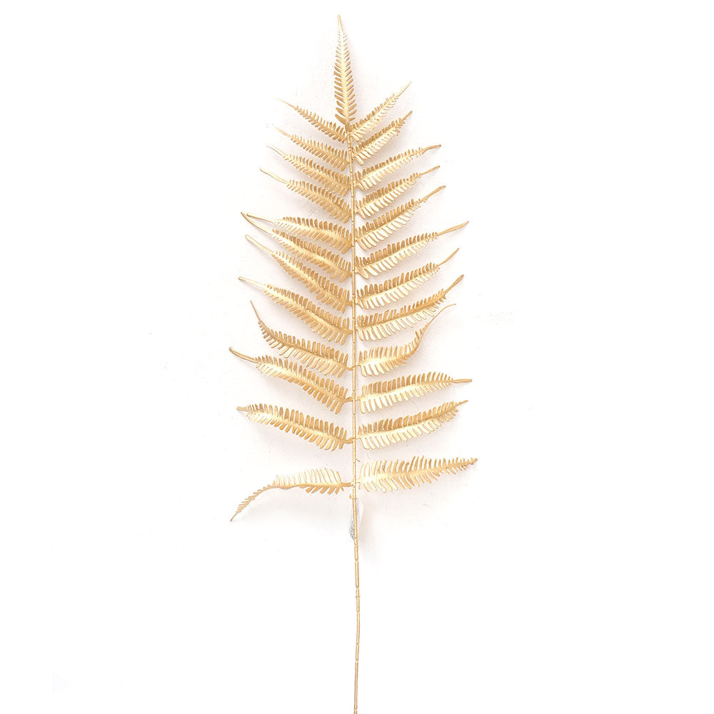 Gold Christmas Picks Glittered Leaf Plastic Artificial Leaves Gold Spray Arrangements For Holiday Party Decoration