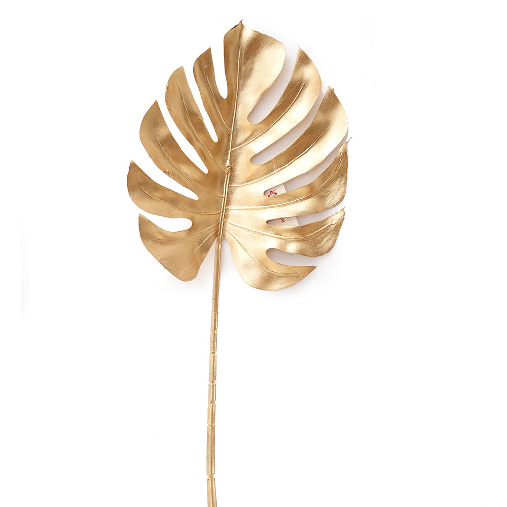 Decorative Flower Simulation Long Eucalyptus Leaves Gold Silver Fake Golden Leaf Plastic Artificial Flowers Wholesale