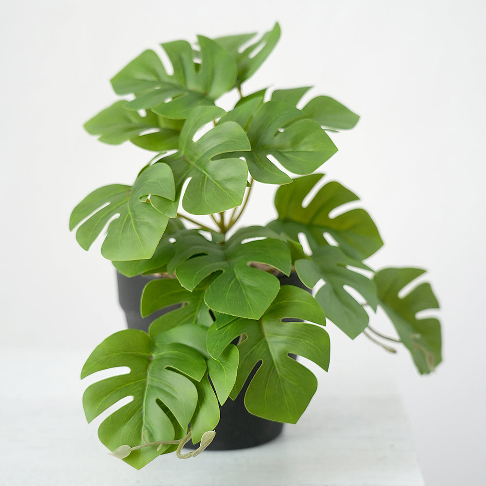 High Quality Lifelike 16 Pieces Artificial Tortoiseshell Leaf Hanging Plants for Home Garden Shop Decoration