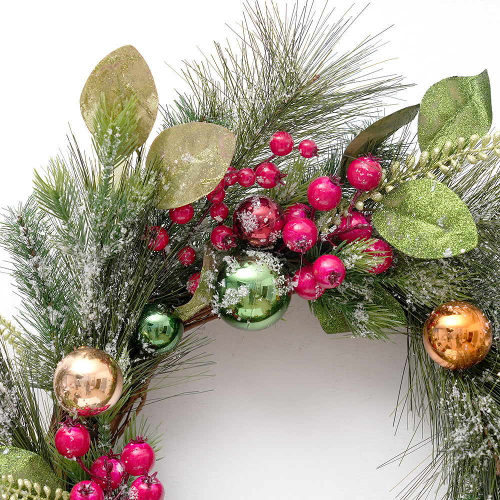 Exquisite Design Artificial Christmas Wreath 19.69inch Faux Grass Decorative Wreaths For Home Christmas Decorations