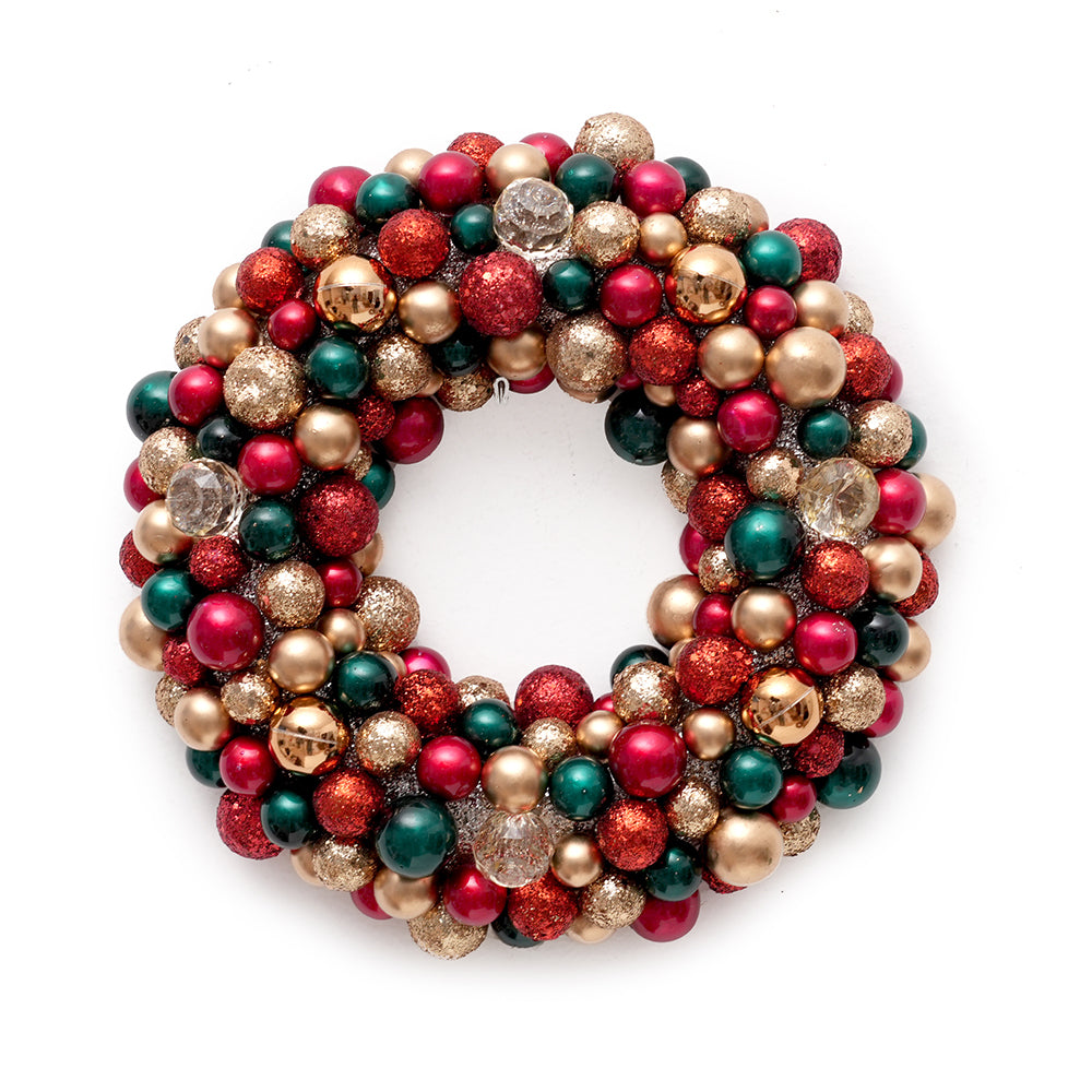 Newly Design Colorful Christmas Balls Decorative Wreaths Plastic Ball Artificial Christmas Wreath For Home Store Christmas Decor