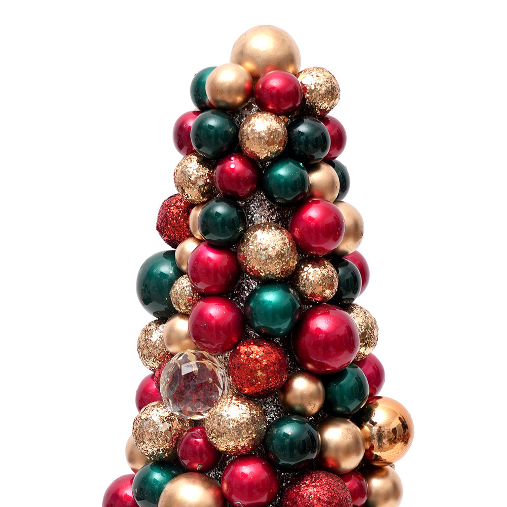 New Product Aritificial Christmas Cone Tree Plastic Christmas Ball Cone Decor With Foam Bottom For Holiday Christmas Decorations