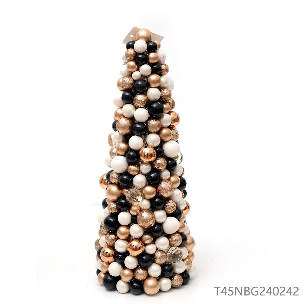 New Product Aritificial Christmas Cone Tree Plastic Christmas Ball Cone Decor With Foam Bottom For Holiday Christmas Decorations