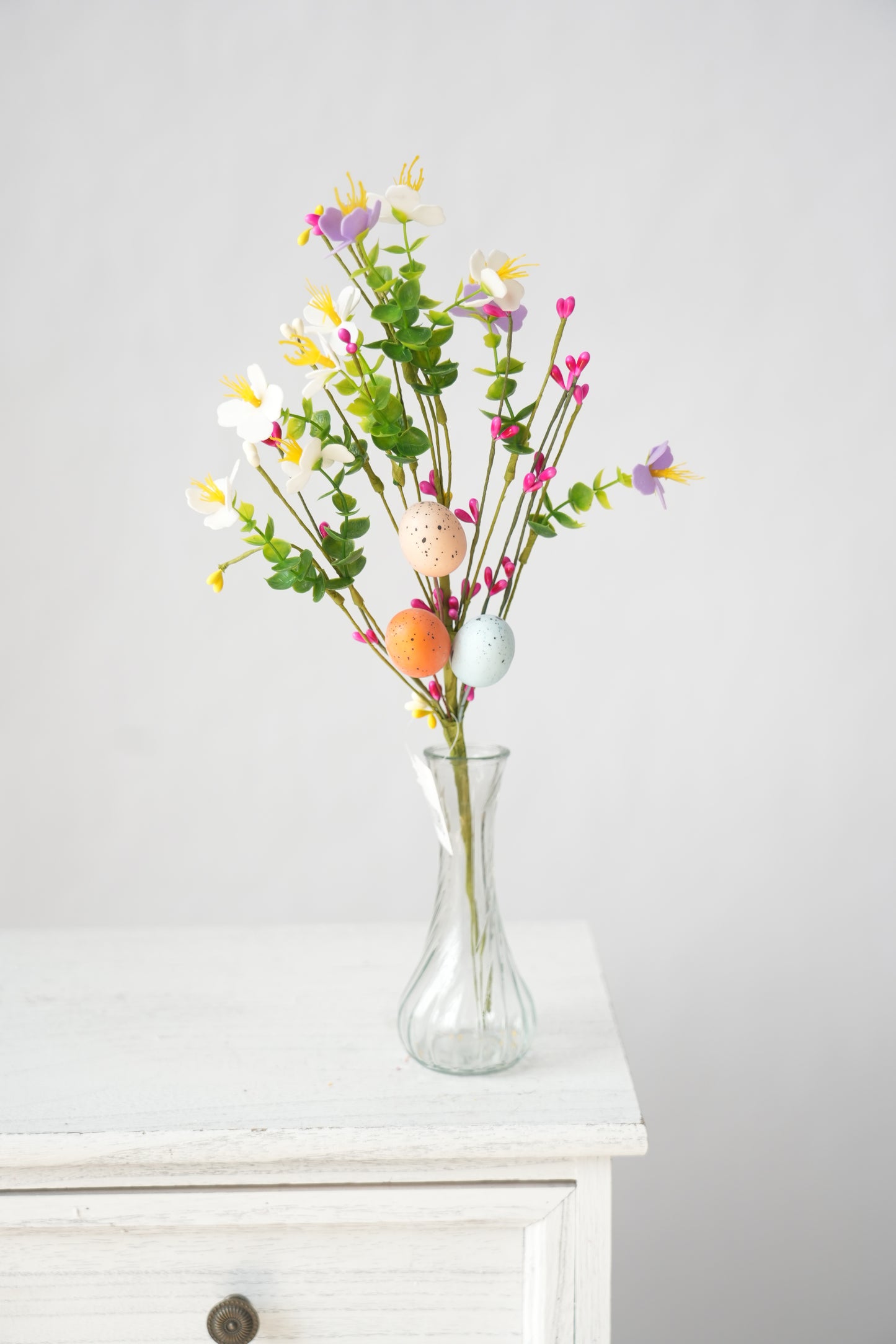 Transworld Original Handmade Easter Spray Decor Decorative Artificial Floral Spray for Party Easter Decoration