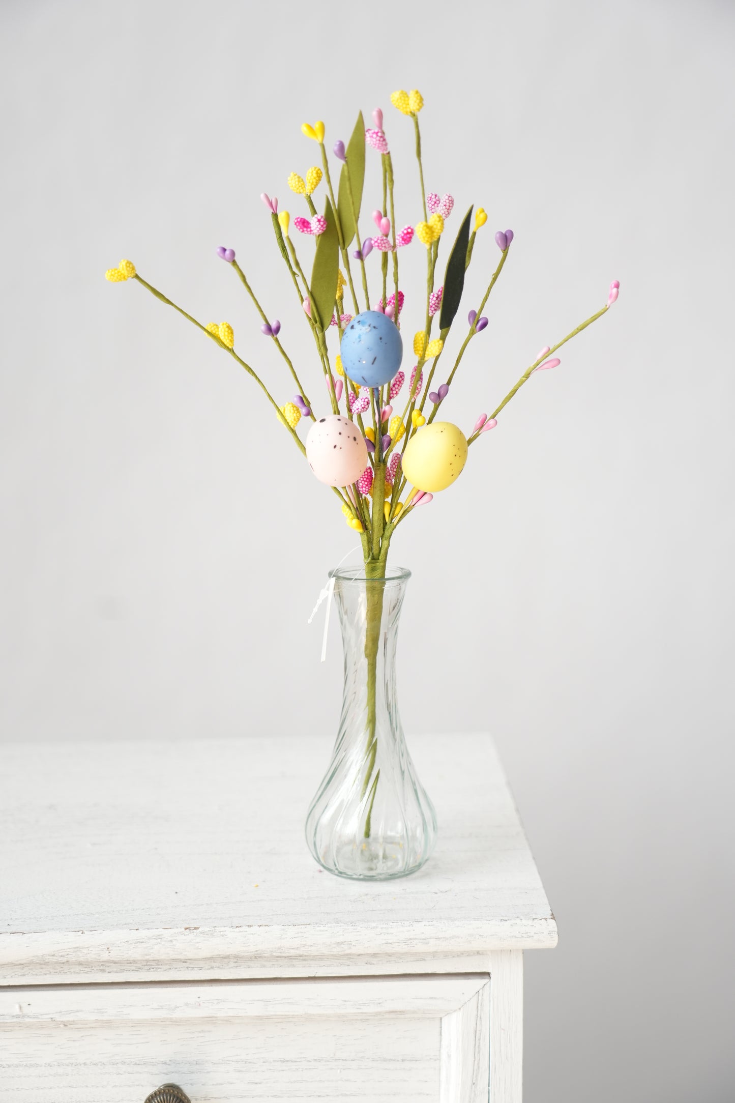 Transworld Original Handmade Easter Spray Decor Decorative Artificial Floral Spray for Party Easter Decoration
