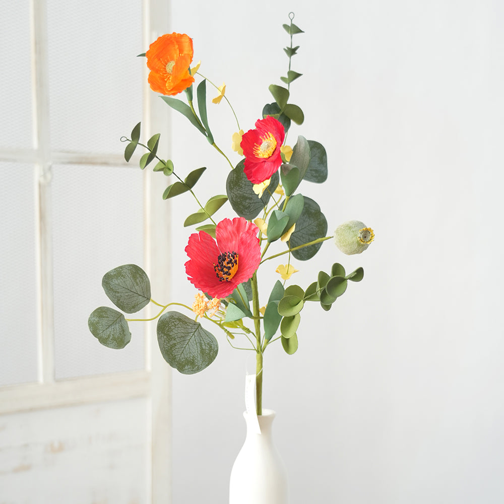 Newly Design Artificial Flower Spring&Summer Flower Sprig Wedding Floral Arrangements for Garden Home Hotel Decoration