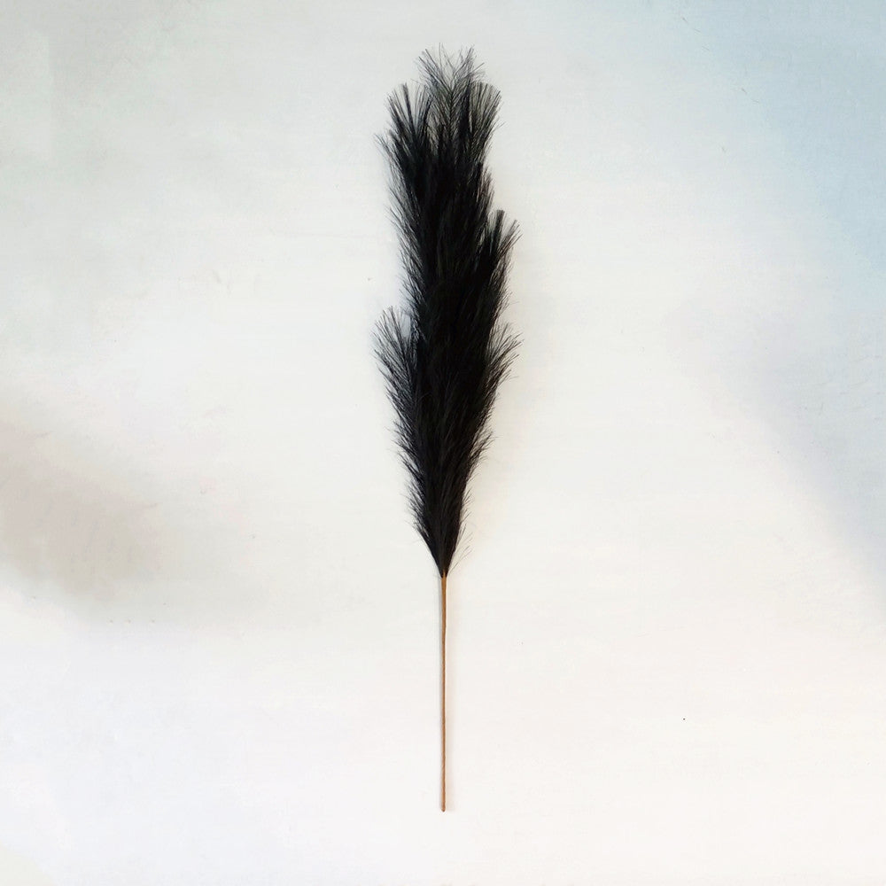 2024 Hot 43INCH Pure Black Artificial Pampas Grass Fluffy Large Pampas Grass Decor For Wedding Party Home Store Decor